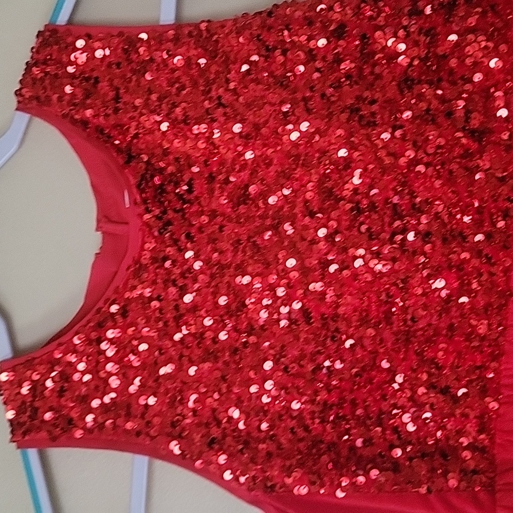 Cat & Jack Red Girls Sequin And Tutu Dress - Picture 3 of 6